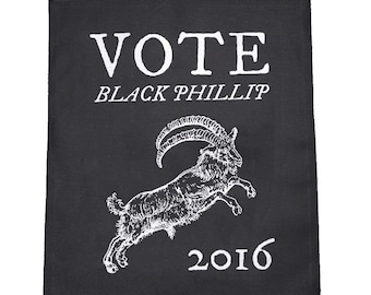 Vote Black Phillip Cloth Large Back Patch