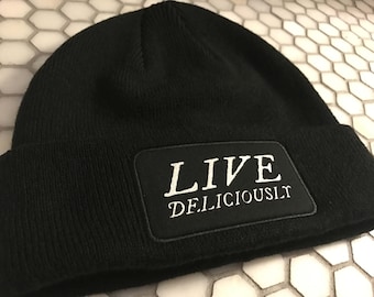 Live Deliciously Black Phillip Beanie