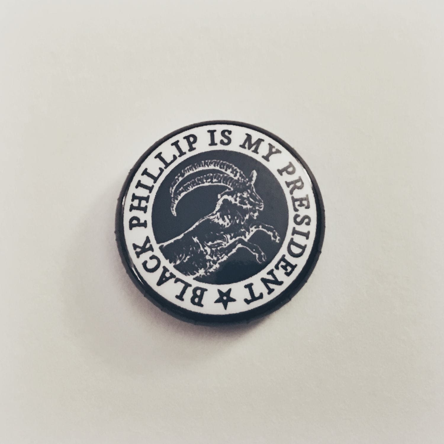 Black Phillip is my President 1-inch Pin Button