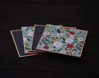 Festive Christmas Time Coasters