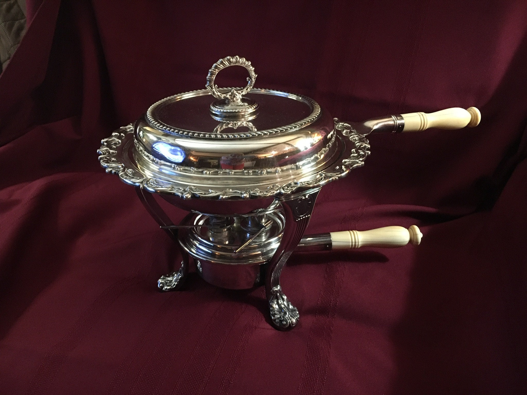Impressive Sterling Silver Chafing Dish by Gorham Etsy