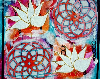 Mandala - Mandala Painting - Mandala Art - Original Fine Art- Healing Mandala, Meditation Mandala, Home Decor, Wall Art, Mixed Media Mandala