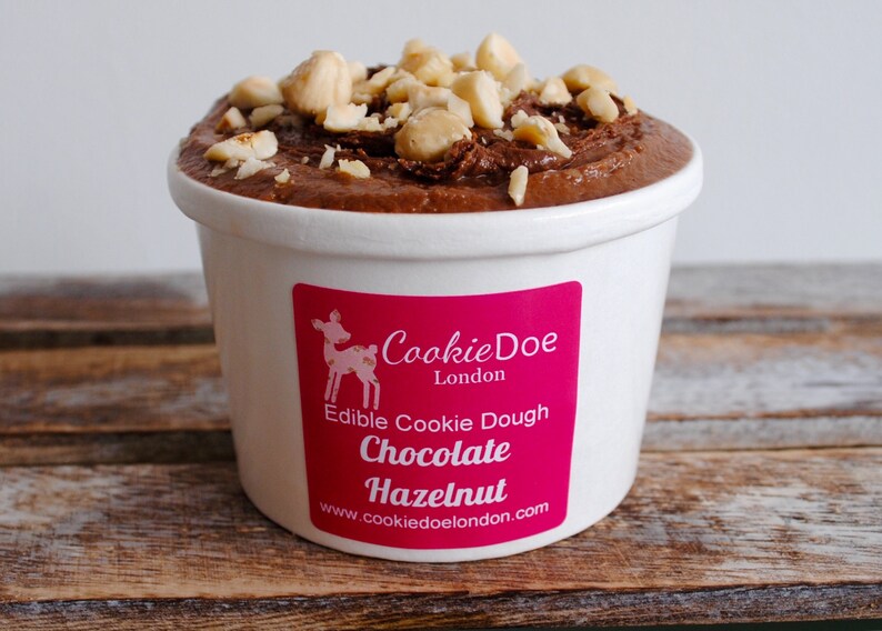 Chocolate Hazelnut Edible Cookie Dough Tub Sweet Treat Unique Gift Party Favours Dessert Chocolate Nutella Birthday Gift