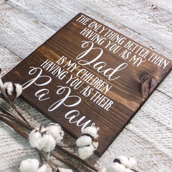 Grandpa Gift | Grandparent Gifts | PaPa | Grandpa | For Dad | Pops | Granddad | The Only Thing Better Than | Custom | From Daughter