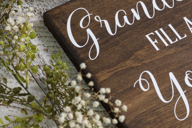 Grandma Gift Grandparent Gifts Grandchildren Name Sign Etsy