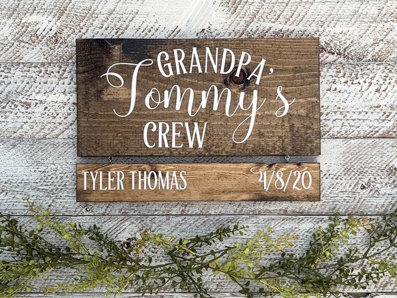 Personalized Grandpa Sign Sentimental Christmas Gifts for Grandpa