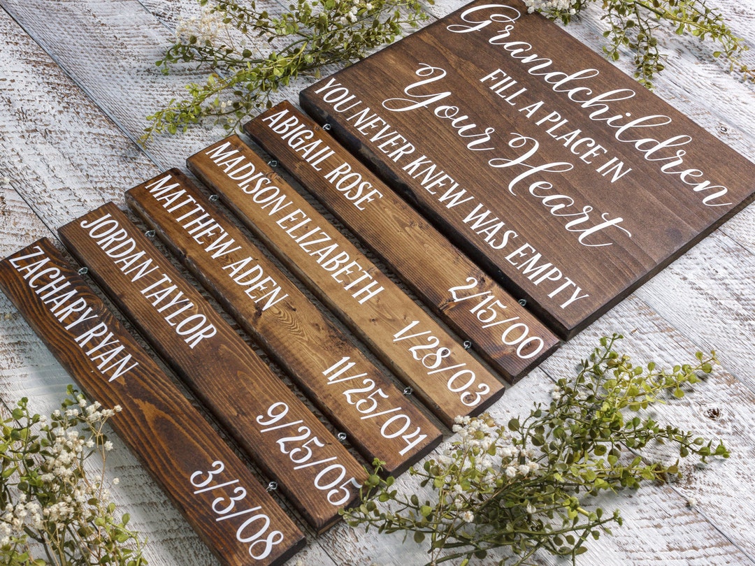 Personalized Wooden Sign for Grandparents, Mothers Day Gift for Grandma ...