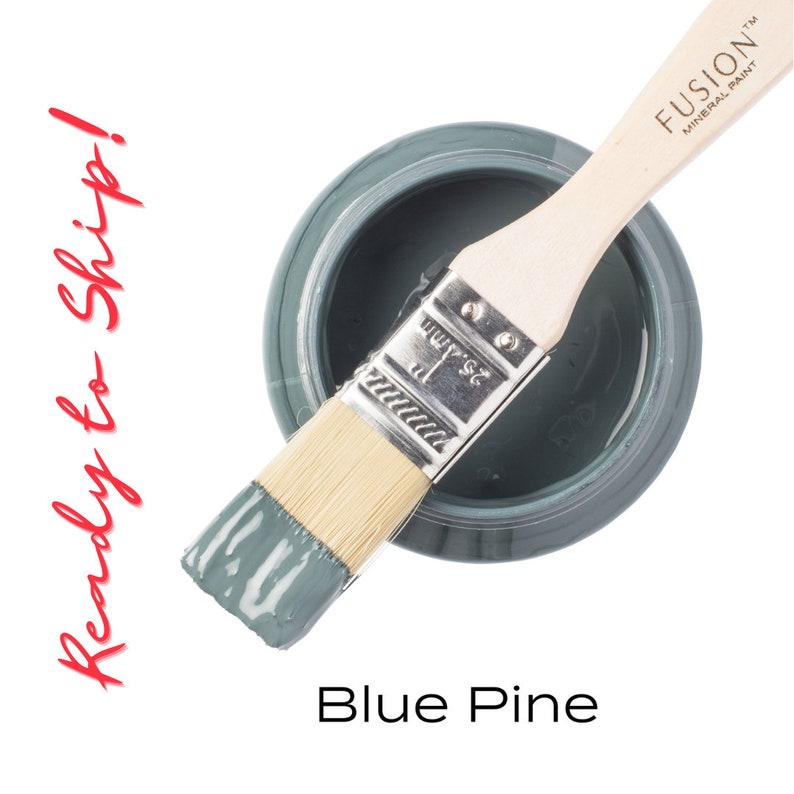 Fusion Mineral Paint BLUE PINE, Craft Supplies for DIYers, Cabinet Paint for DIY Projects, Upcycled Furniture, Eco-Conscious, Fast Ship image 1