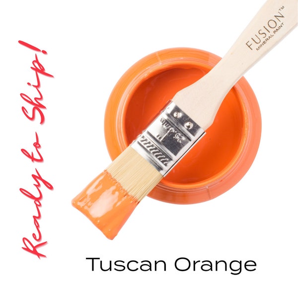 FUSION™ MINERAL PAINT - tuscan orange, Upcycled Furniture Supplies, Mineral Paint for diy Projects, Craft Supplies, All in One Paint for,