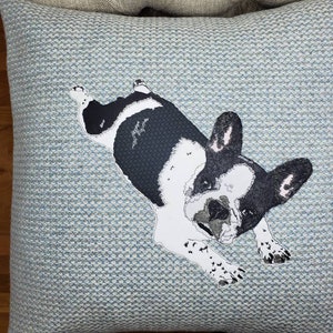 Design My Dog,Pet Portraits, Pillows, Totes, Wall Art, Fabric Trays image 7