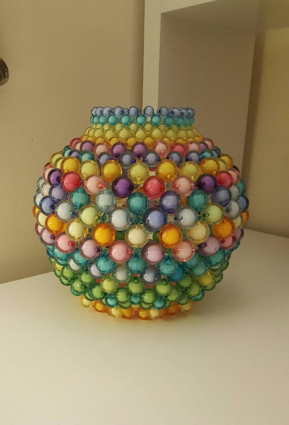 Beautiful Handmade Beaded Vase Etsy