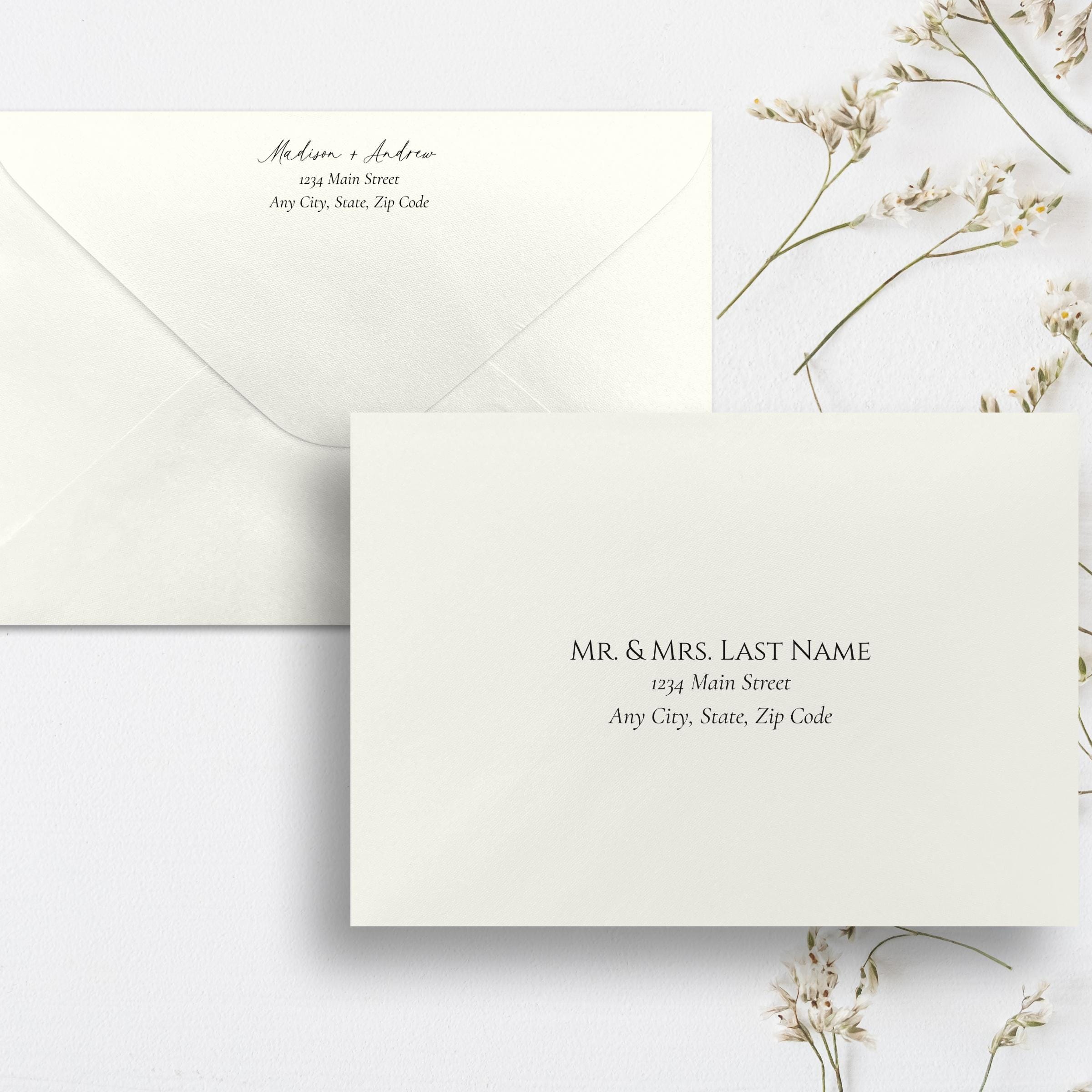 A7 Invitation Envelopes, Envelope Addressing Template, Printable ...