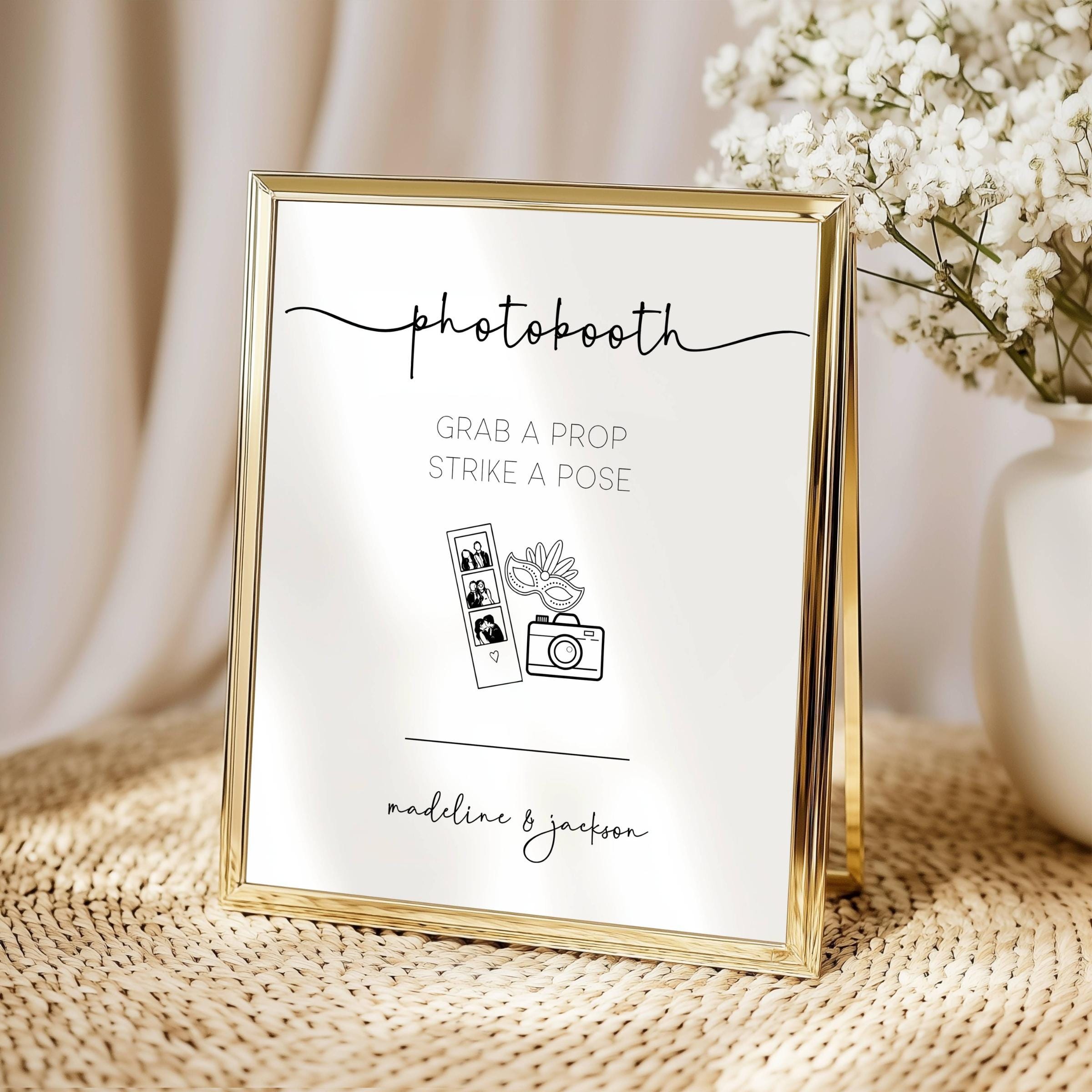 Photo Booth Sign, Photobooth Signage, Canva Template (digital Download ...