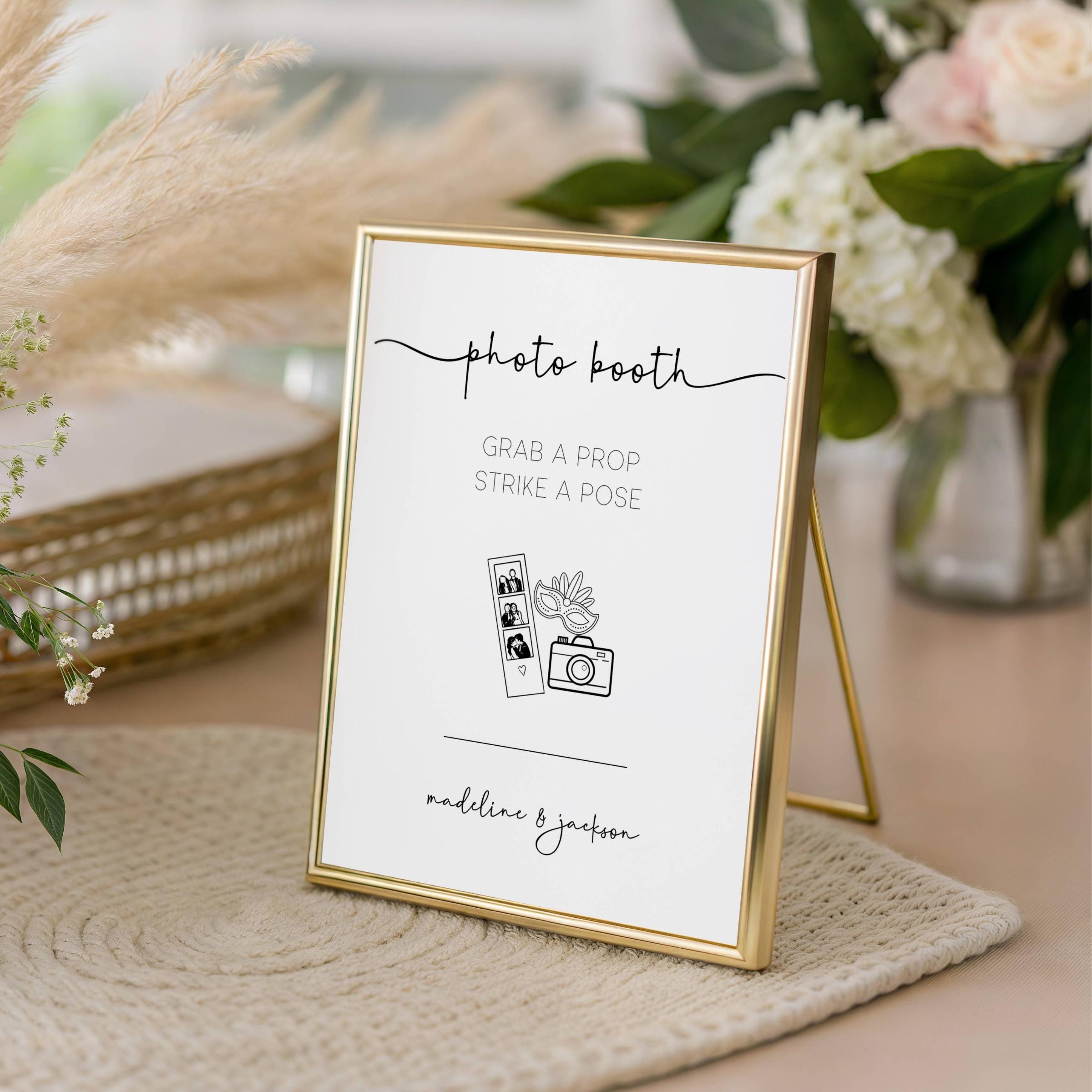 Photo Booth Sign, Photobooth Signage, Canva Template (digital Download ...
