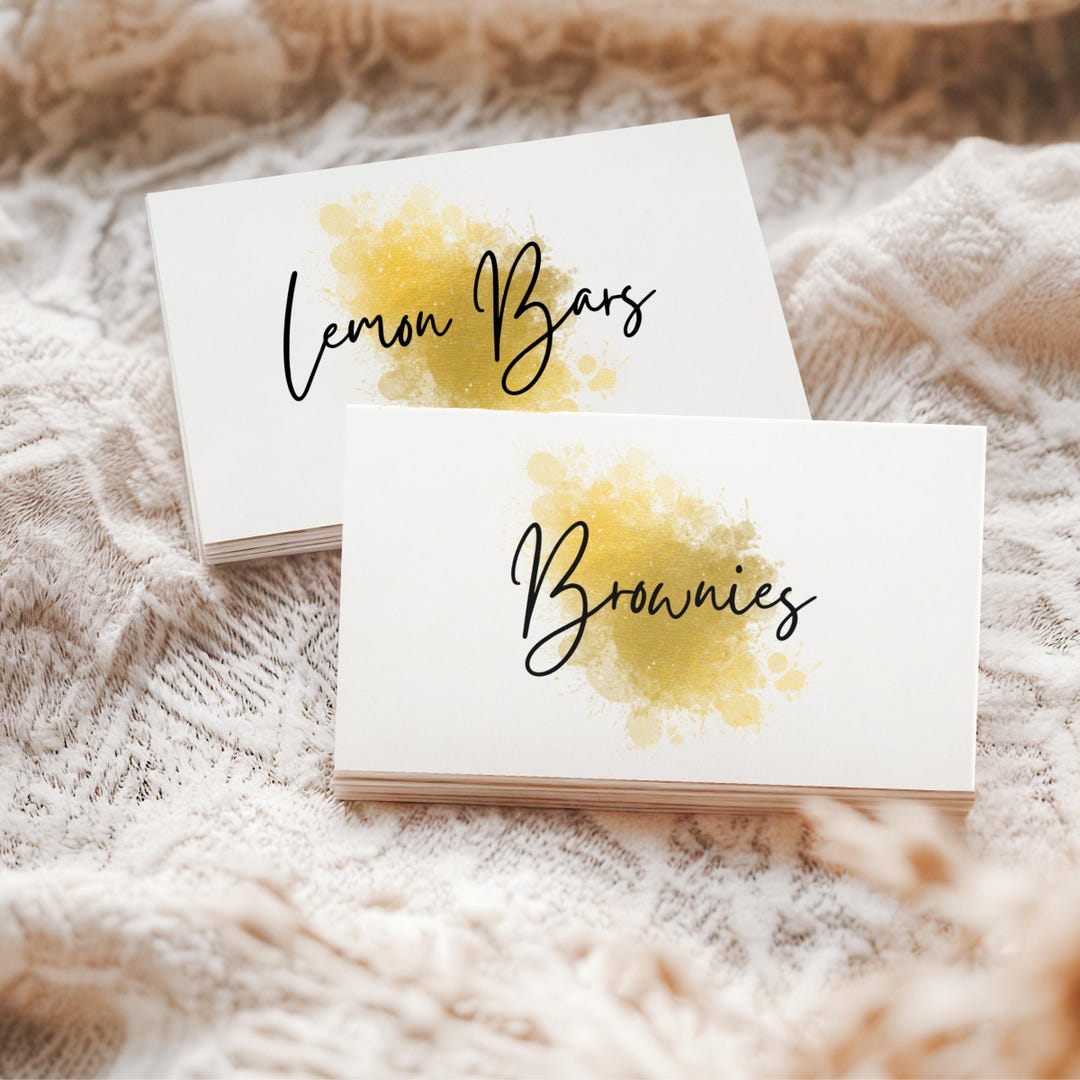 Editable Dessert Label Template, Dessert Label Cards, Buffet Table ...