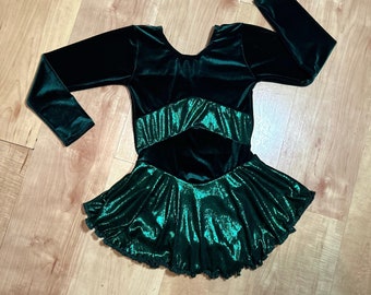 Handmade Black Confetti Sequin Disco Velvet Competition Figure - Etsy