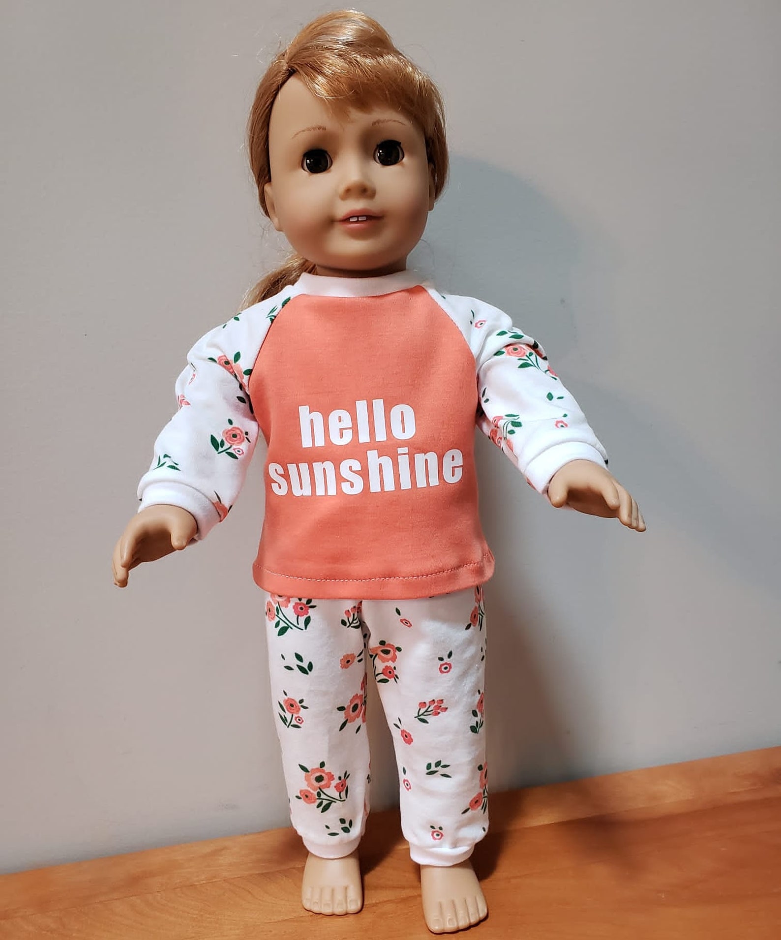 18Hello Sunshine Doll Pjs set Etsy