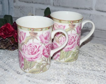 Lot de deux roses roses de collection collector