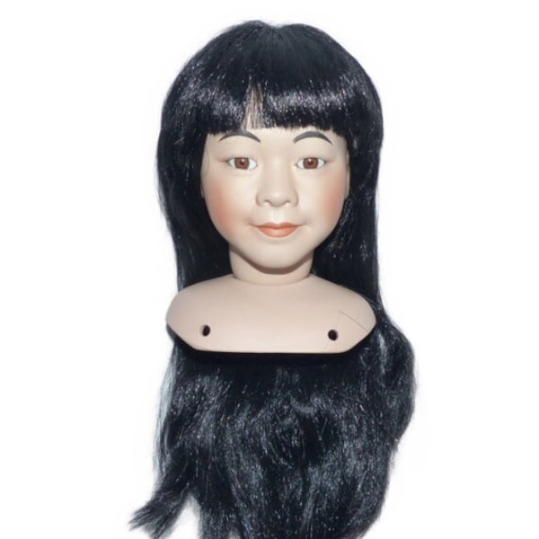 Porcelain Doll Head with wig Marian Yu Artist
