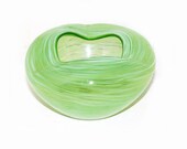 Murano Green White Swirl Bowl