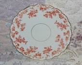 Antique Transferwear Plate Fine China Unmarked Floral Plate