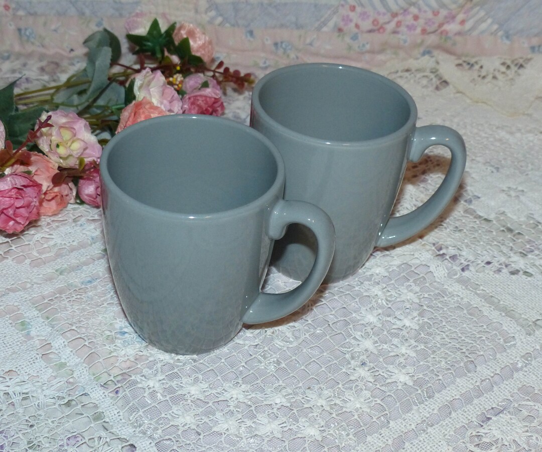 Corelle Coordinates Stoneware 12 Oz. Set of 2 Coffee Mugs Grey Etsy