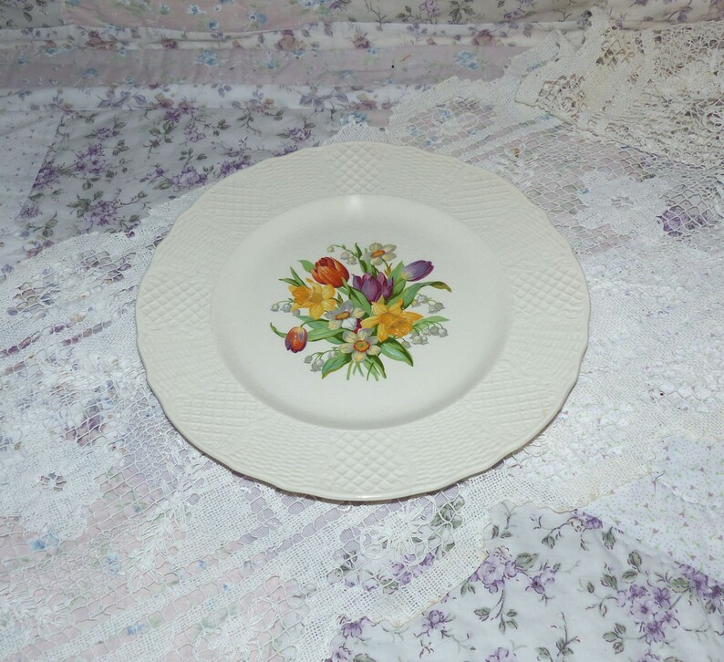 Soho Pottery Ambassador England Bone China Plate Embossed Edge
