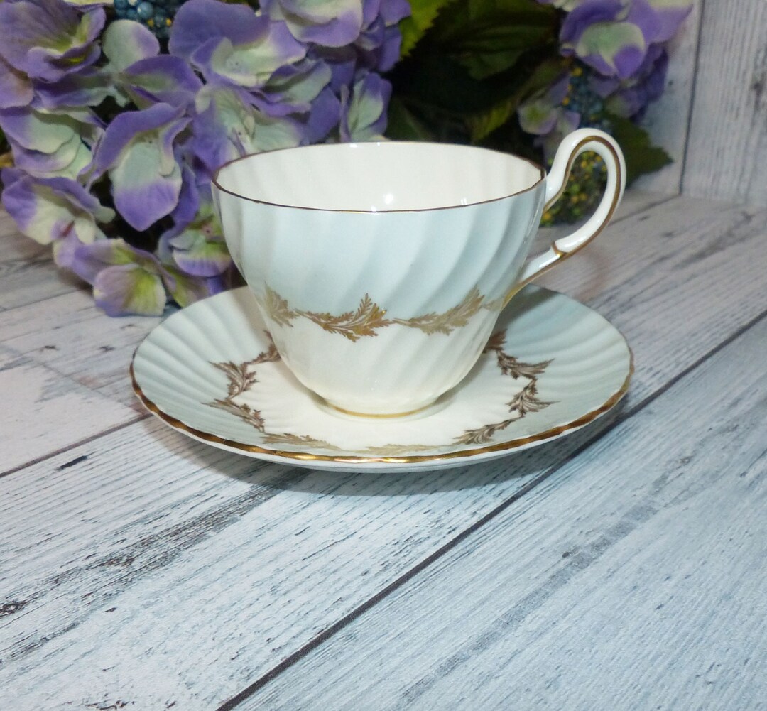 EB Foley Bone China Wyvern Pattern Teacup and Saucer England - Etsy