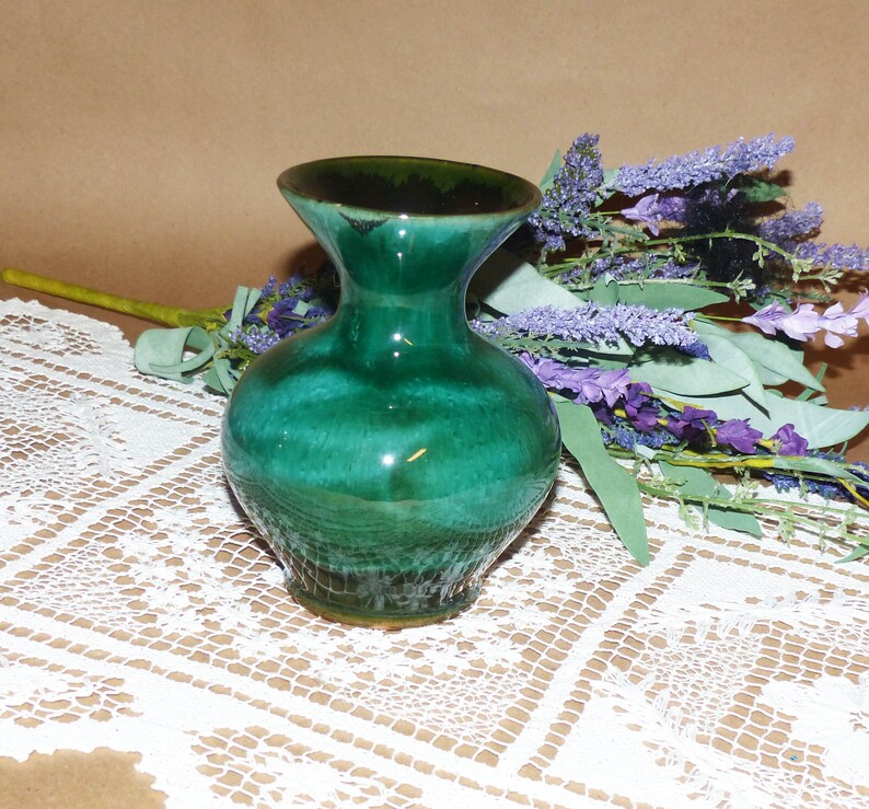 Wyatt Art Pottery Burlington Canada Vase Canadian Drip Glaze Etsy