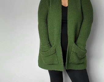 Oversized Knit Cardigan Pattern: Retro Style (PDF Pattern)