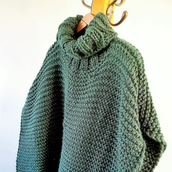 KNITTING PATTERN, "Holly Poncho", knitted poncho, knitted poncho pattern, knit poncho pattern, poncho, poncho pattern, knit pattern, pattern