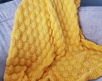 KNITTING PATTERN, "Hillside Baby Blanket", knit baby blanket, knit blanket pattern, blanket pattern, knitted blanket pattern, knit pattern