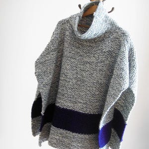 KNITTING PATTERN, &quot;Chilly Day Poncho&quot;, knitted poncho, knitted poncho pattern, knit poncho pattern, poncho, poncho pattern, knit pattern