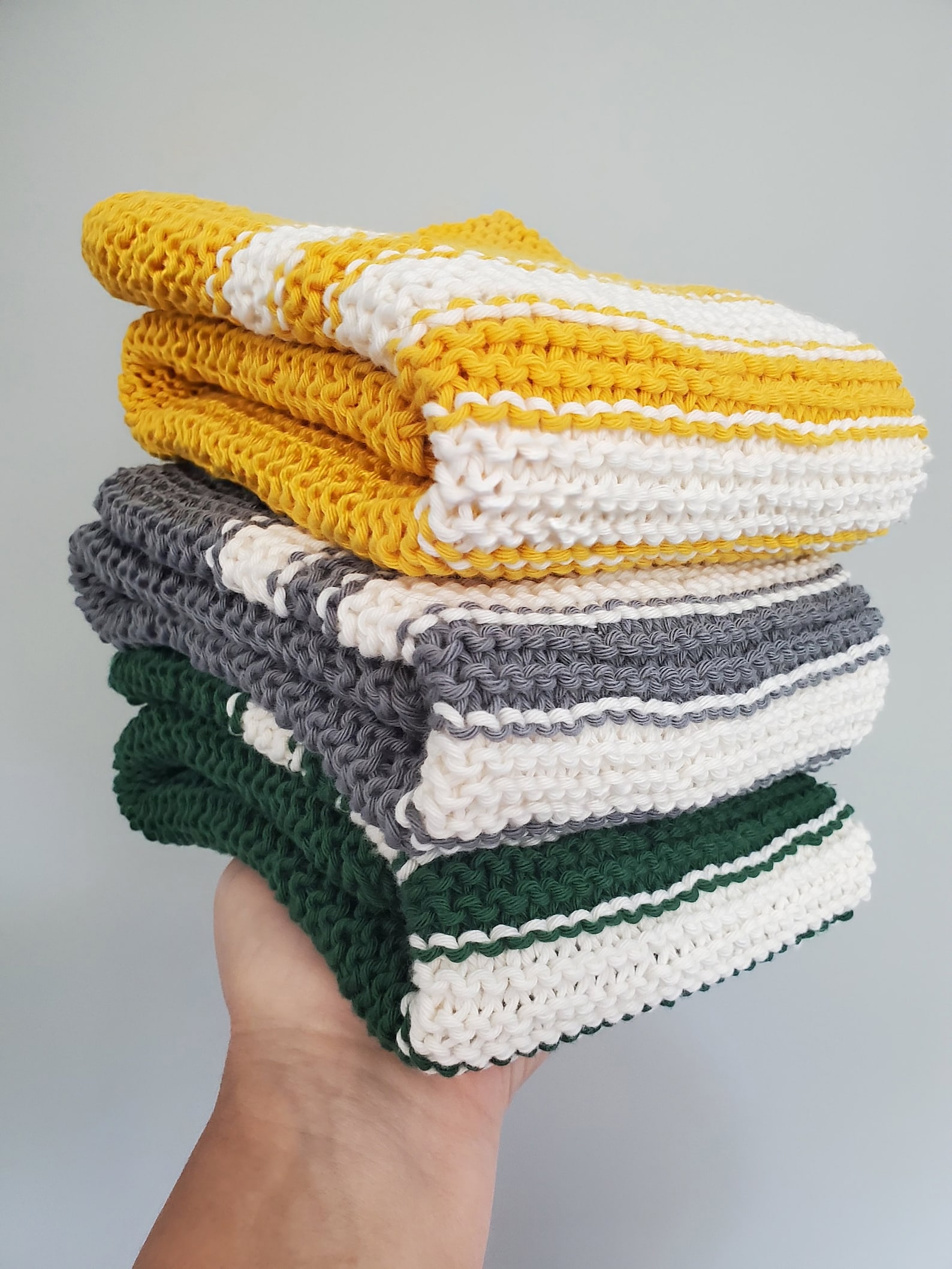 KNITTING PATTERN, Knitted Cotton Dish Towel, Dish Towel Pattern, Knit