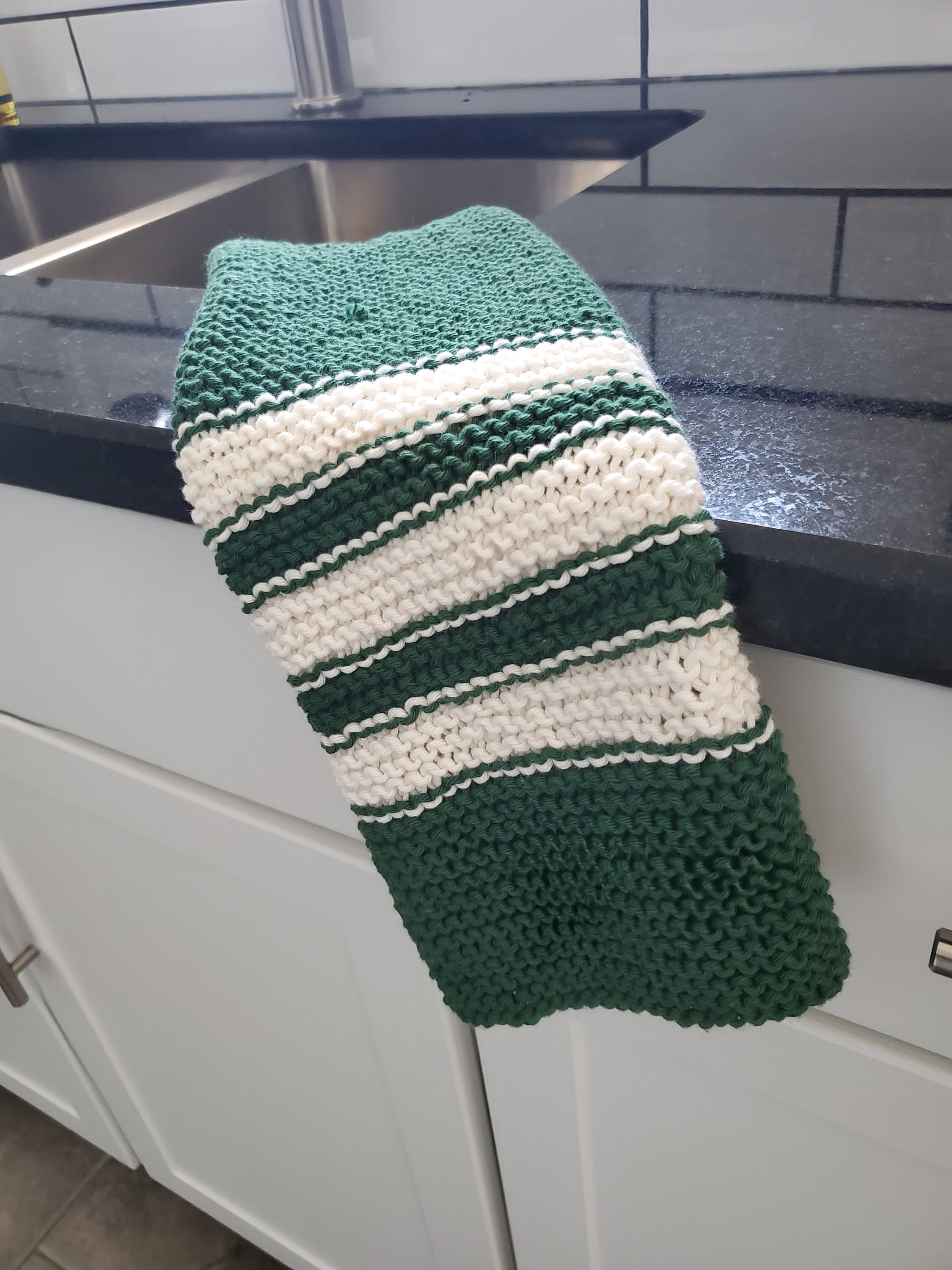 KNITTING PATTERN, Knitted Cotton Dish Towel, Dish Towel Pattern, Knit