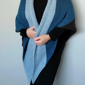 Back Porch Shawl Knitting Pattern: Beginner Garter Stitch (PDF Pattern)