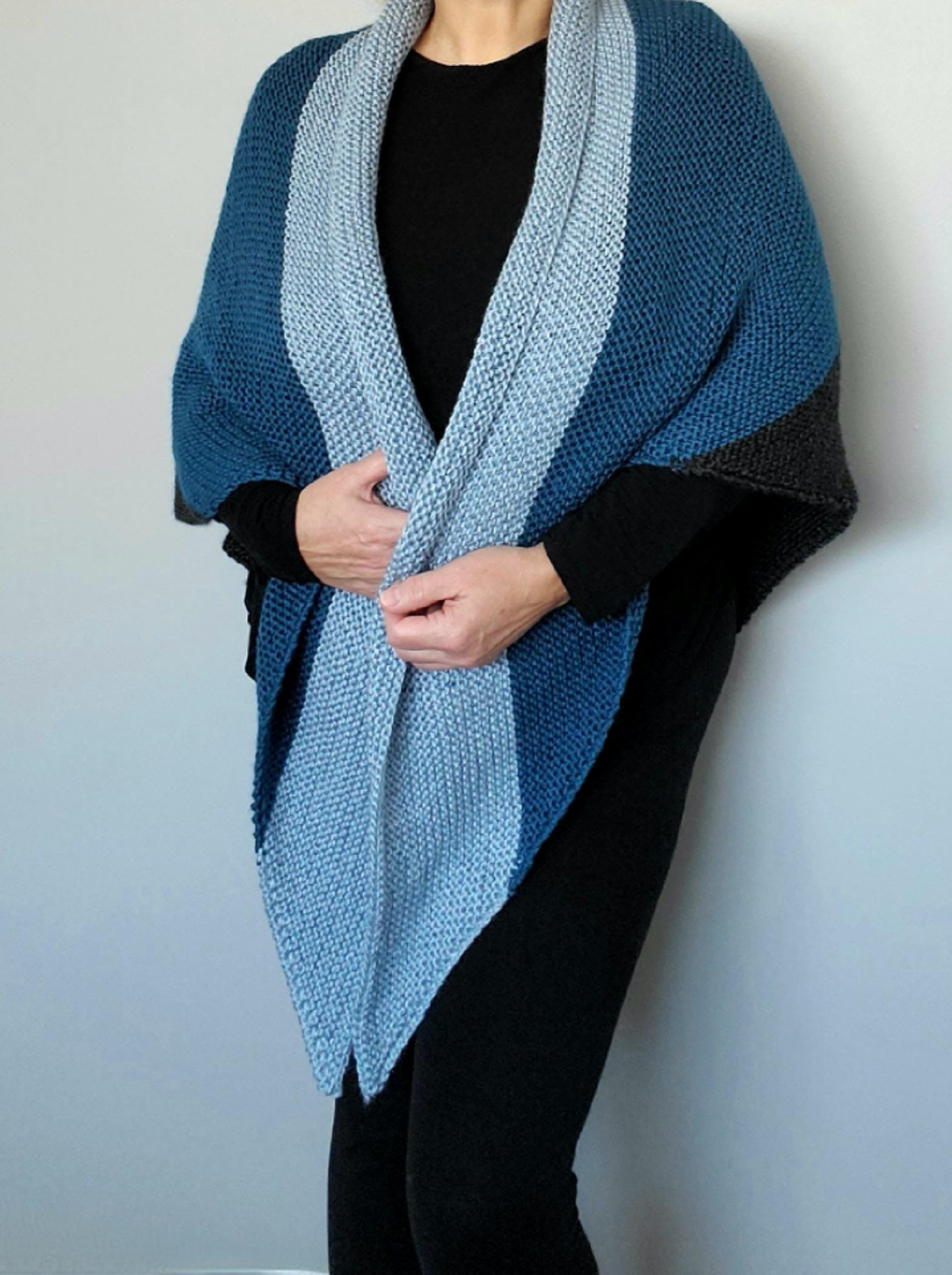 Back Porch Shawl Knitting Pattern: Beginner Garter Stitch (PDF Pattern ...