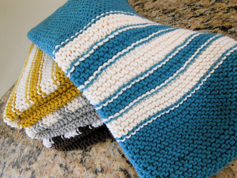 KNITTING PATTERN Knitted Cotton Dish Towel Dish Towel | Etsy