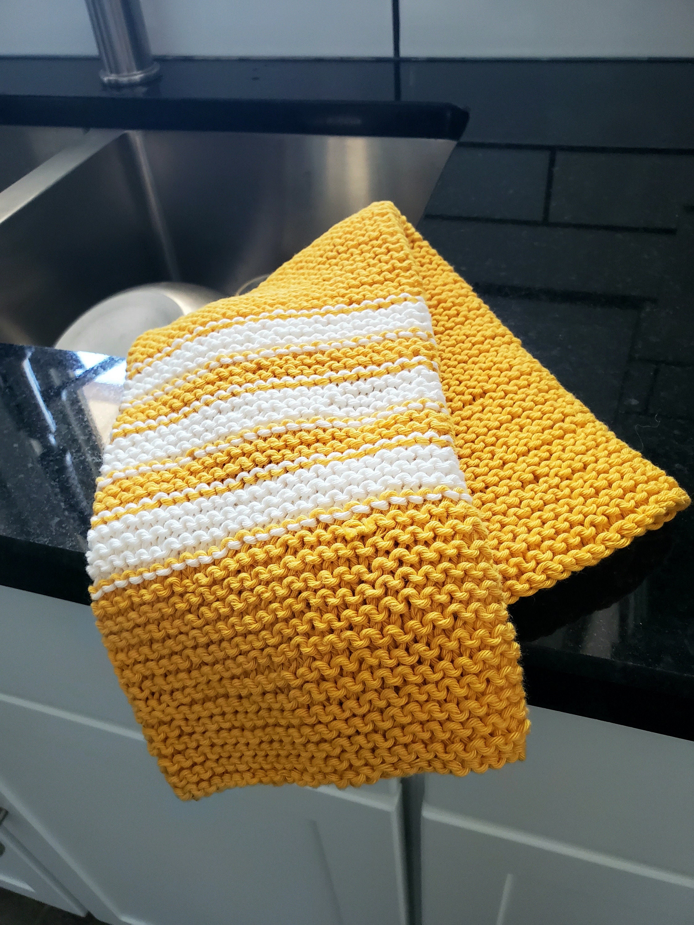 KNITTING PATTERN, Knitted Cotton Dish Towel, Dish Towel Pattern, Knit