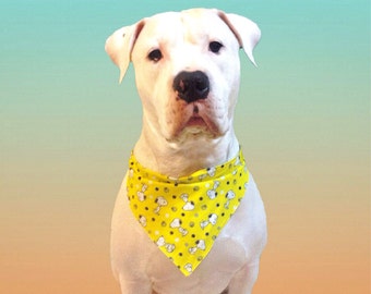 Bandana de perro Snoopy perro Bandana/amarillo perro reversible bandana