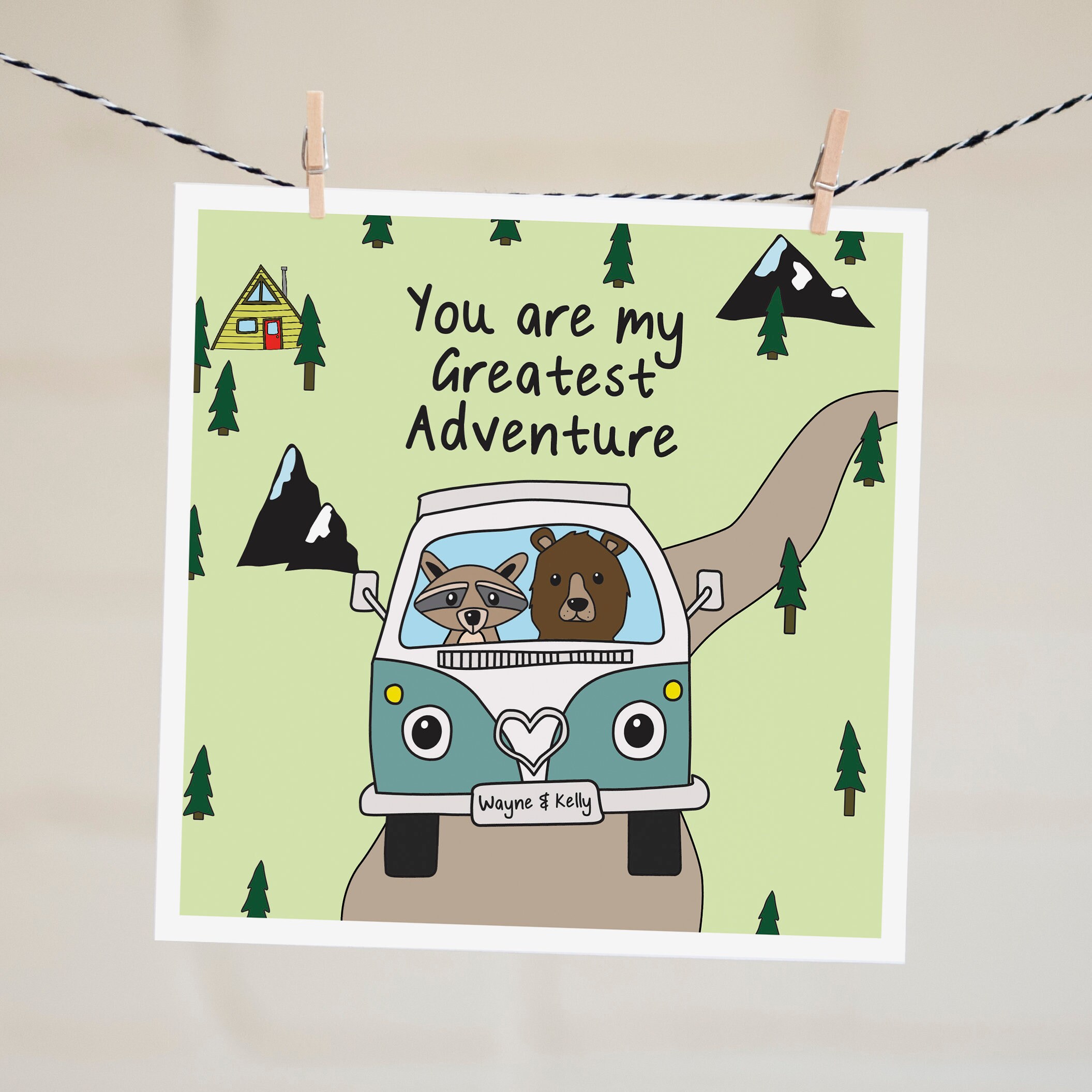 You Are My Greatest Adventure Personalised Custom Funny Valentines Da…