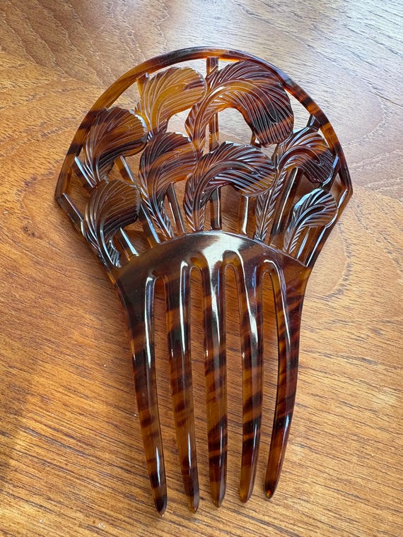 Vintage Faux Tortoise Shell Celluloid Mantilla Hair Comb Lot  display picture 2