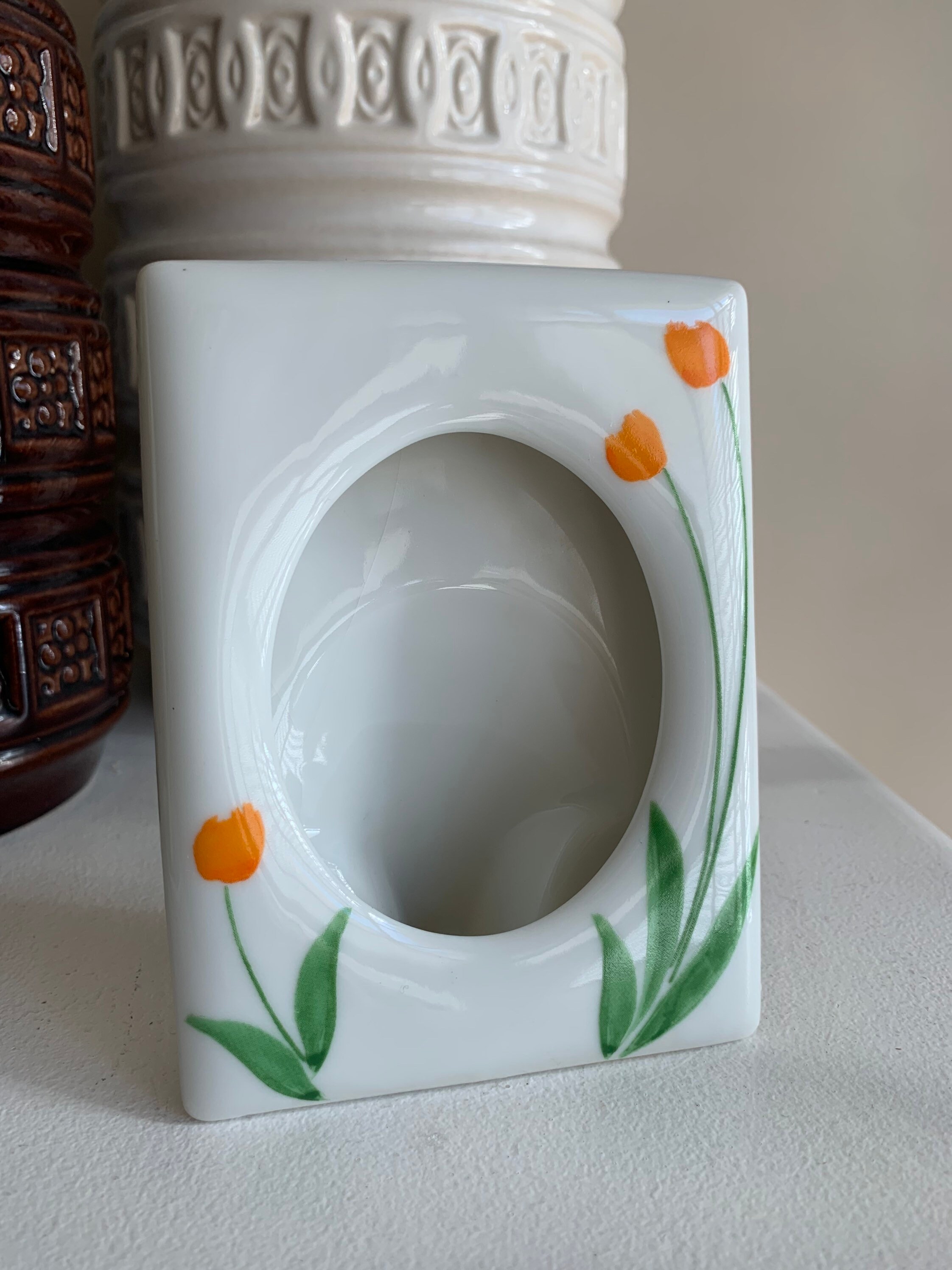 Vintage Japan porcelain photo frame with floral design self Etsy