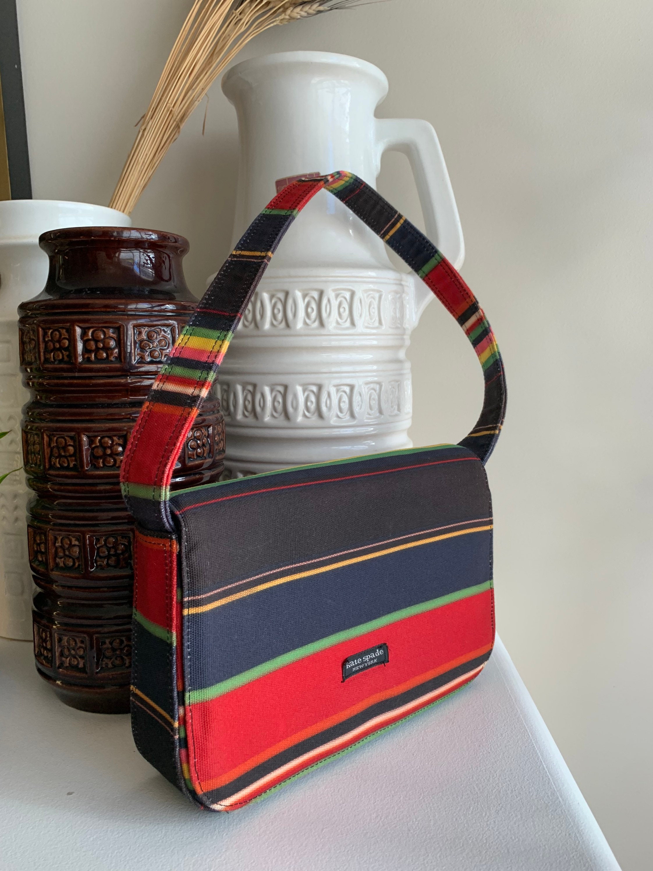 Vintage New With Tags Y2K Kate Spade DUPE Rainbow Baguette Bag Etsy