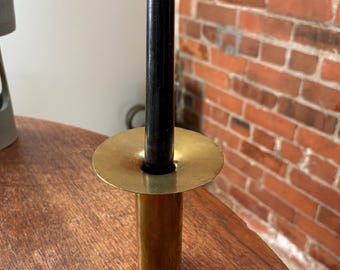 Fairthorne Studios hammered brass candle holder single CAN