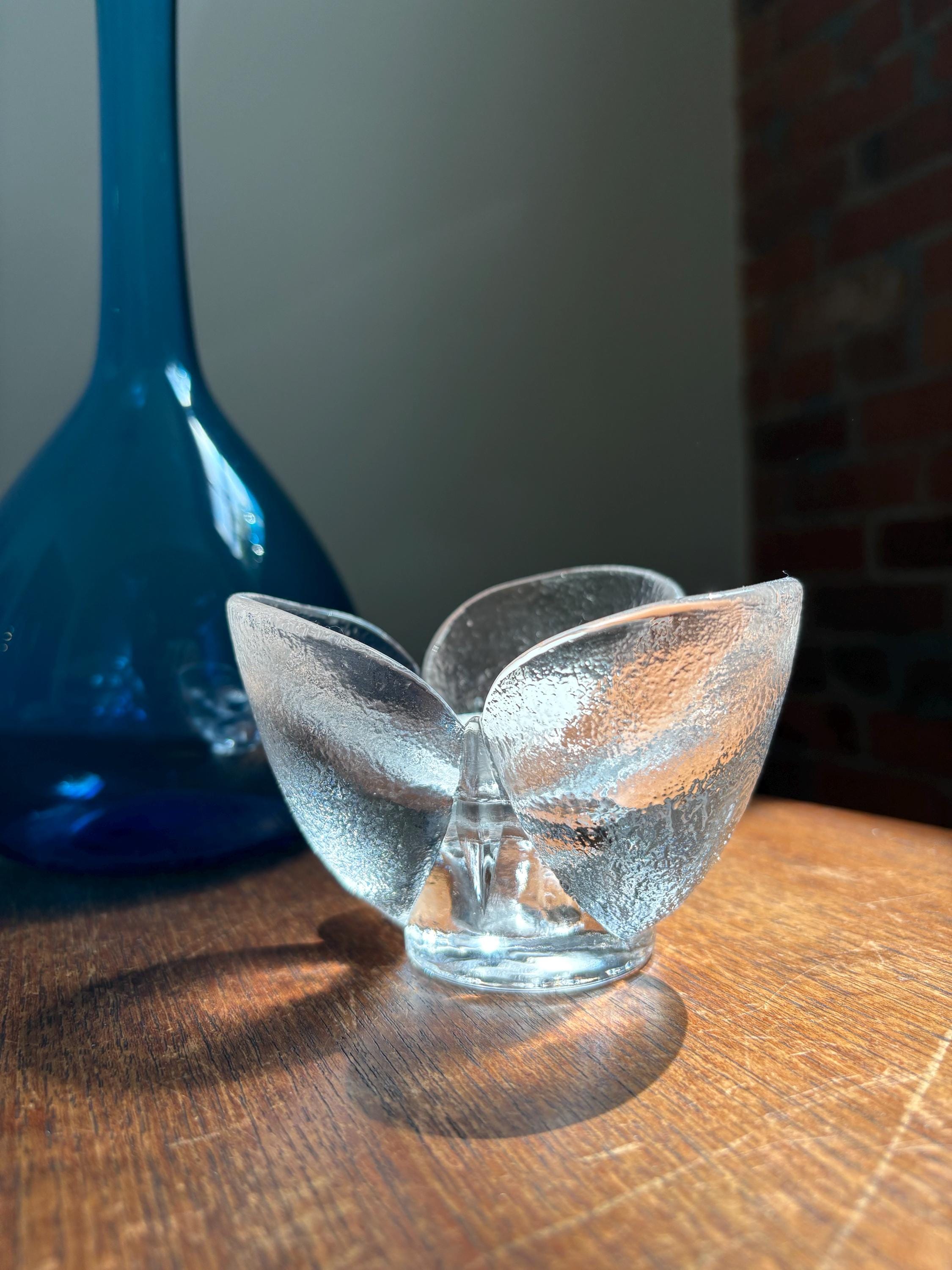 Kosta Boda Glass Tulip Candle Holder Sweden Design Rolf Sinnemark