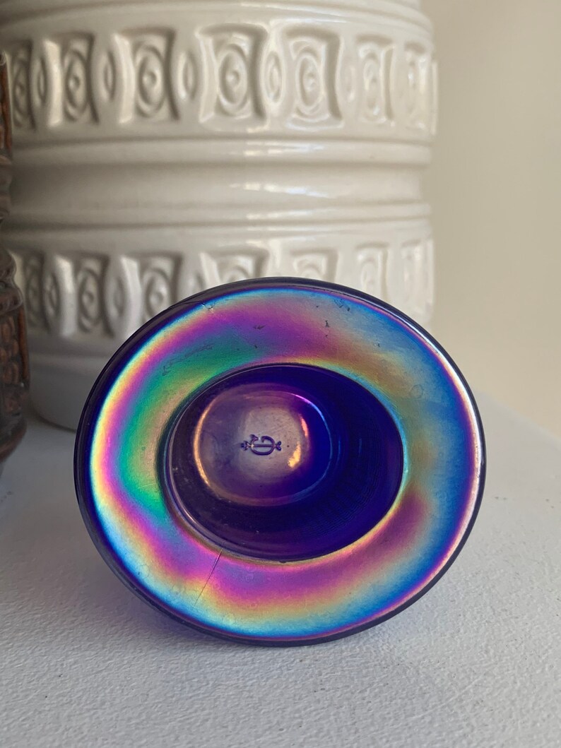 Lovely iridescent carnival glass hat imperial glass company novelty