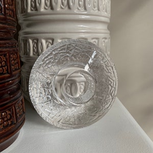 Gorgeous Orrefors crystal votive or tea light holder signed Swedish Lars Hellsten