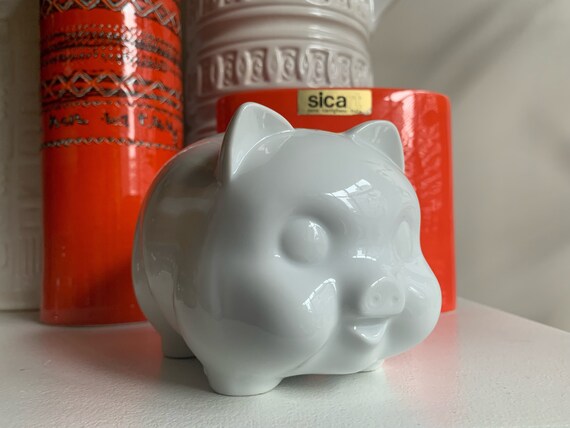 80s Willitts s Lucy Ceramic Bank Willits Piggy Bank