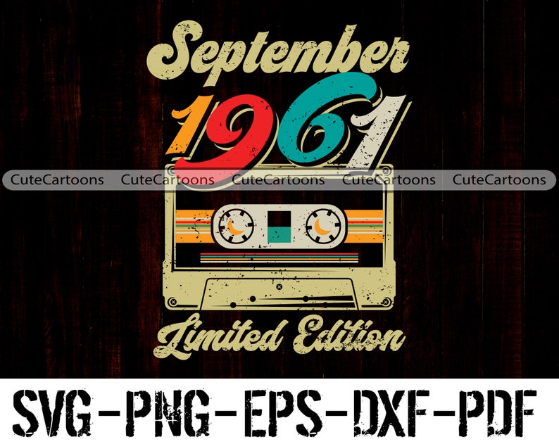 Download September 1961 Limited Edition SVG 1961 Vintage SVG | Etsy